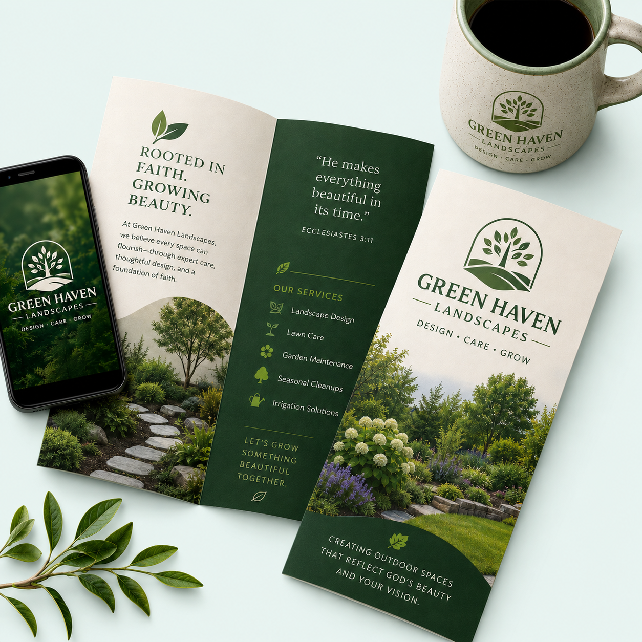 Custom folded brochures for marketing, sales and informational use