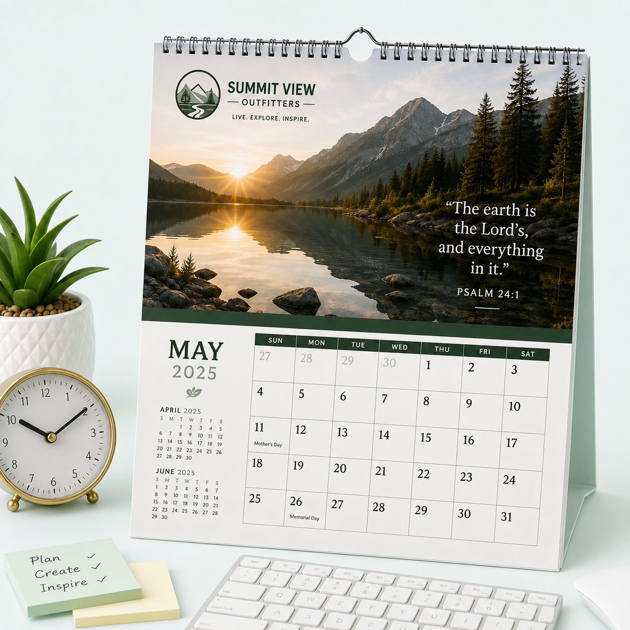 Custom printed calendars for business promotions organizations and gifts