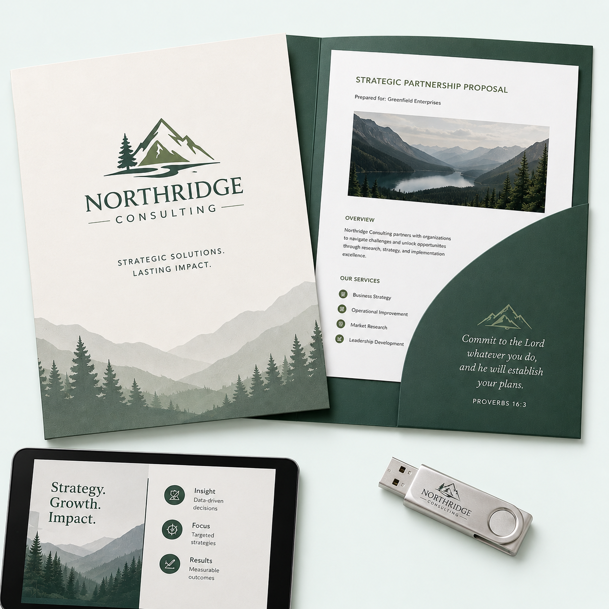 Custom presentation folders for sales packets proposals events and documents