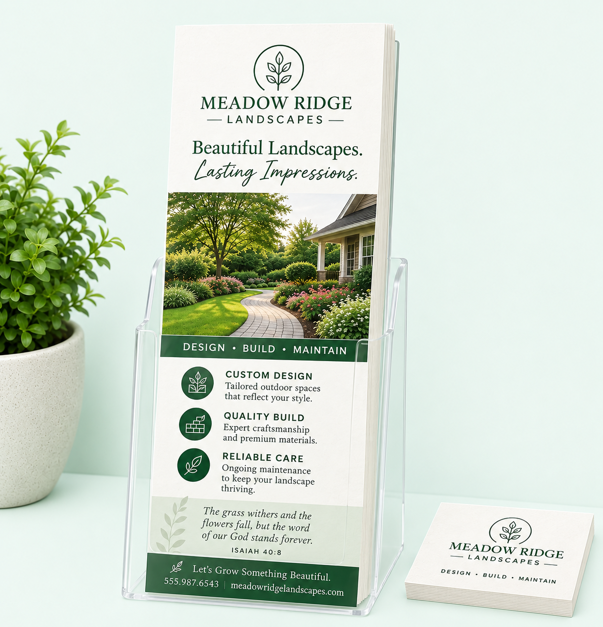 Custom rack cards for displays, tourism, services and promotional information