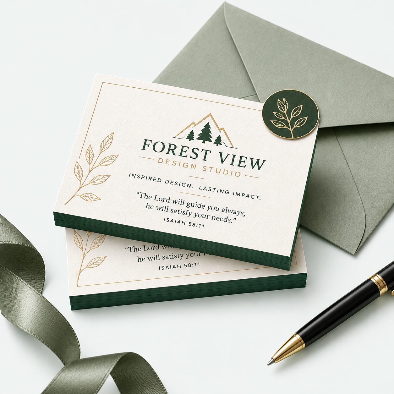 Painted edge business cards with premium colored edges
