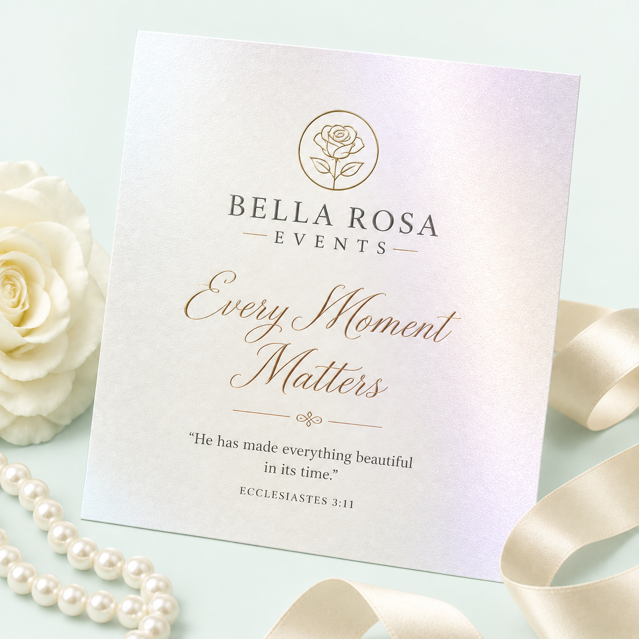 Pearl specialty paper printing with subtle pearlescent shimmer