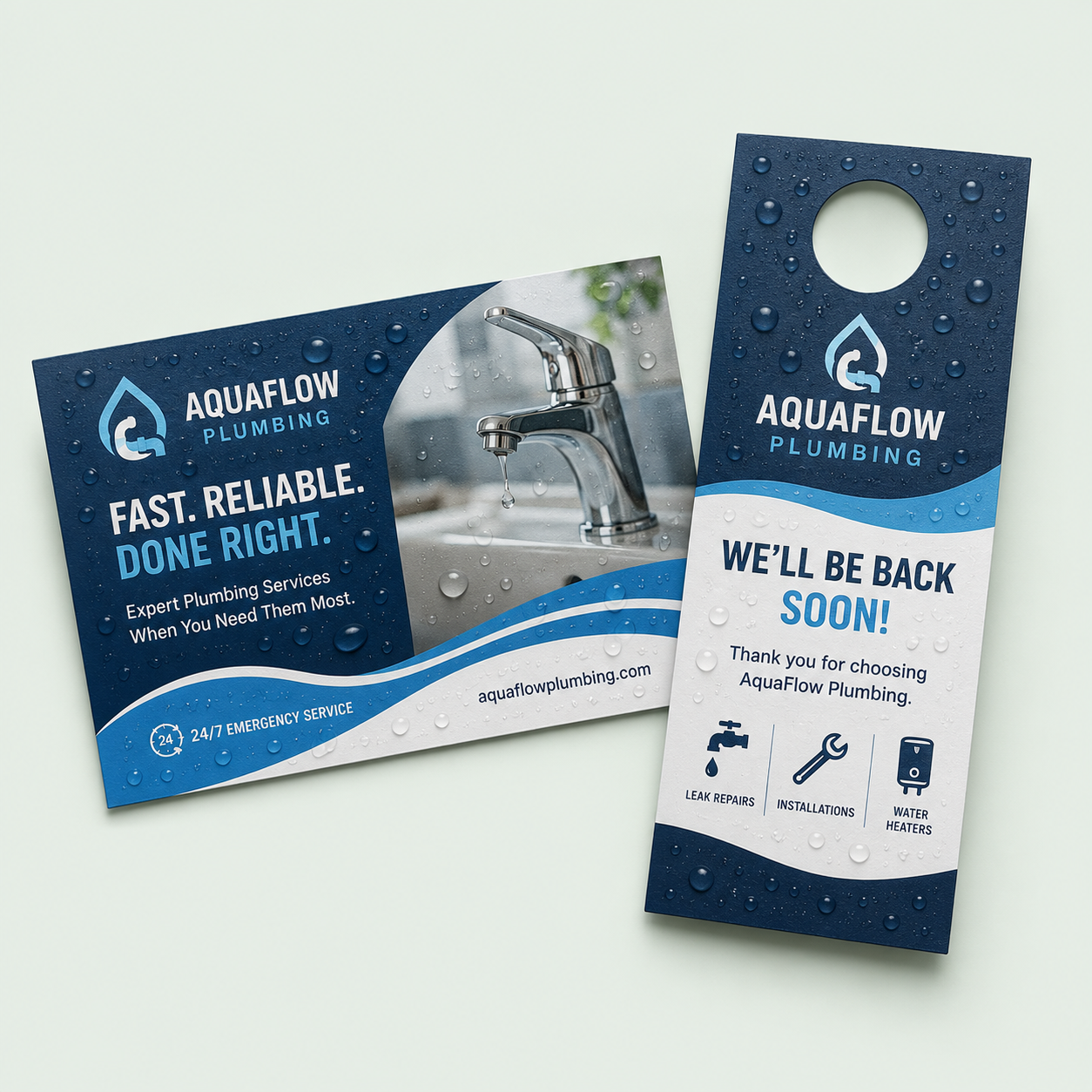 Durable synthetic printed menu and card products