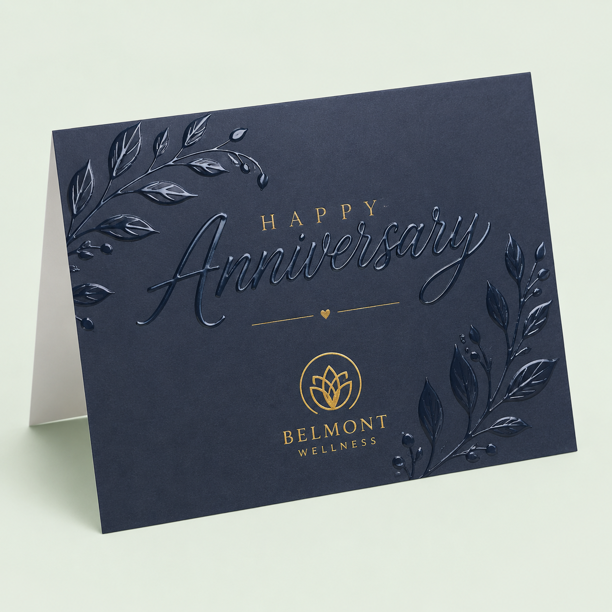 Premium business card with raised glossy spot UV details