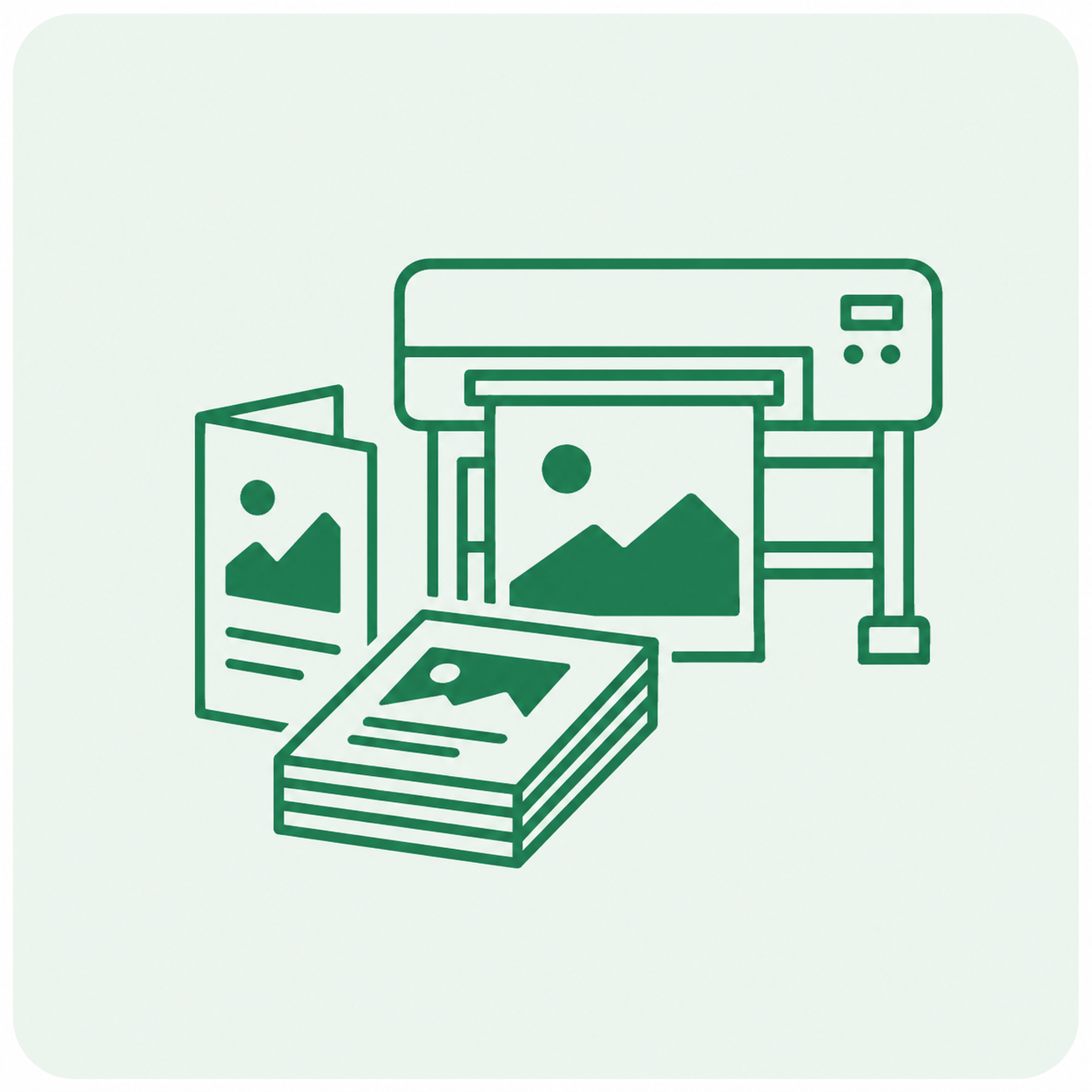 Custom printed business cards, brochure, booklet and retractable banner display
