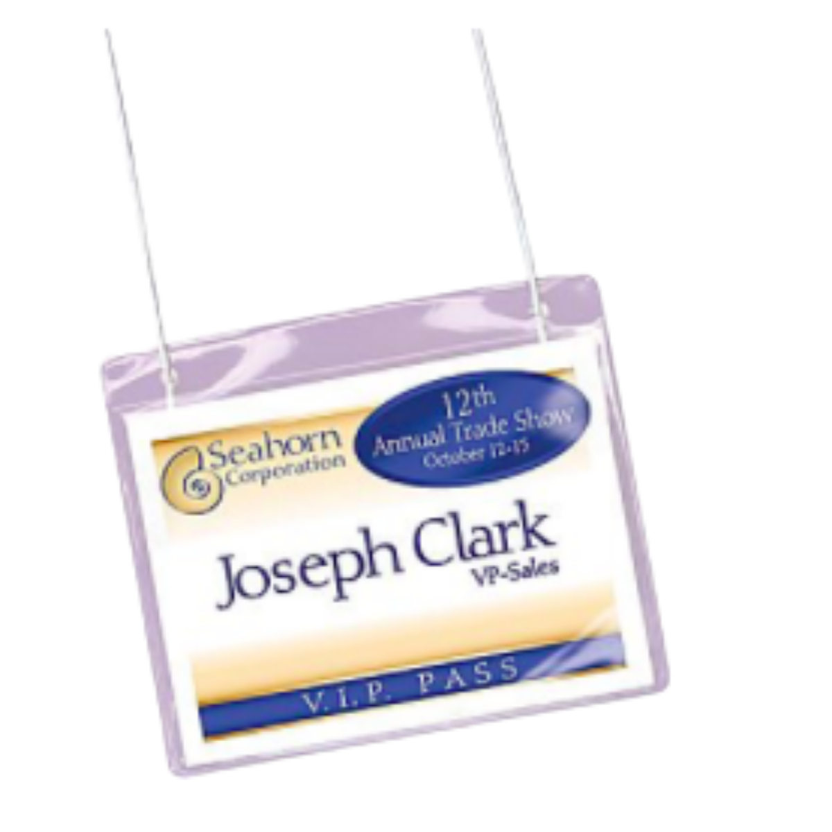 Hanging Style Name Badges illustration