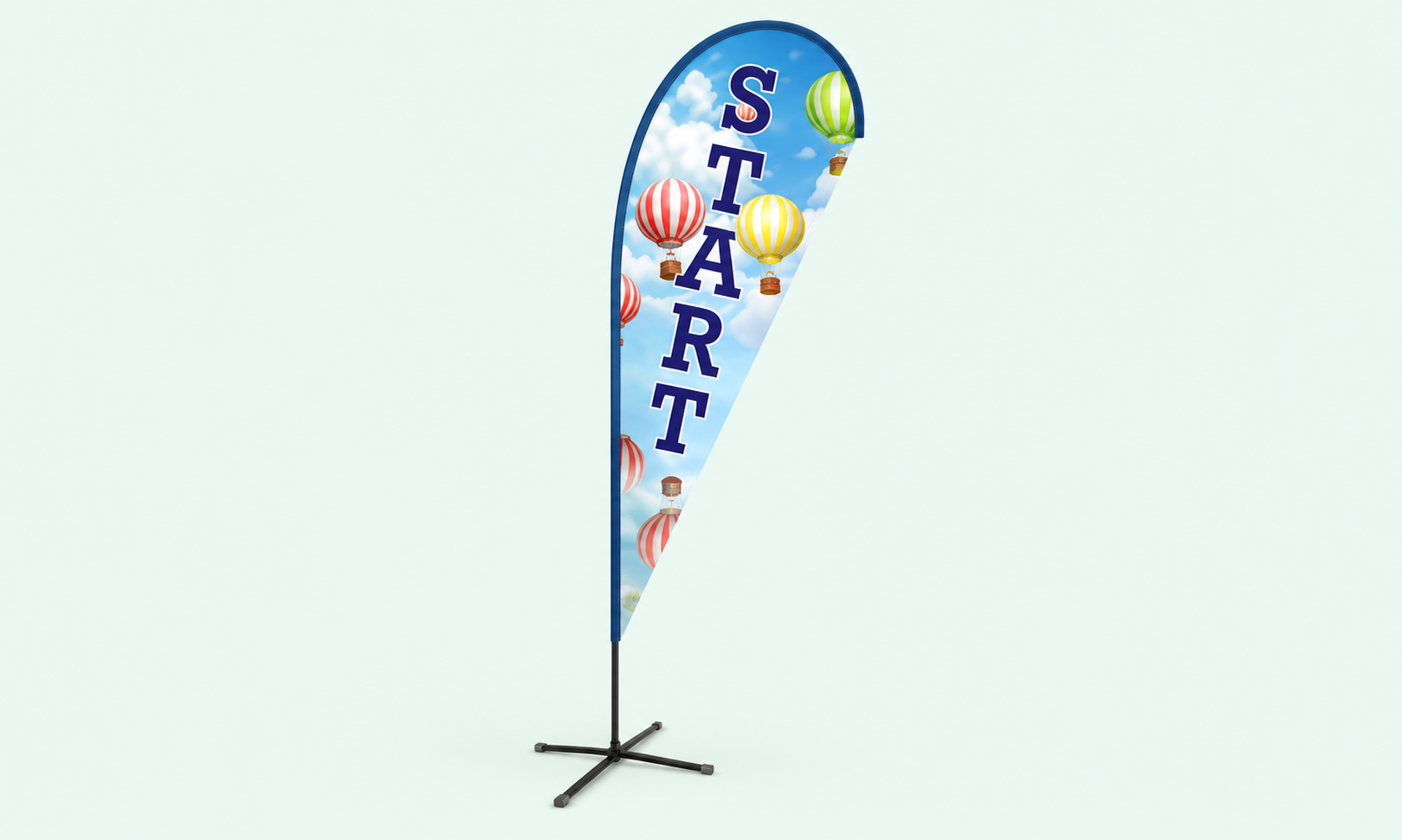 Teardrop Flag illustration