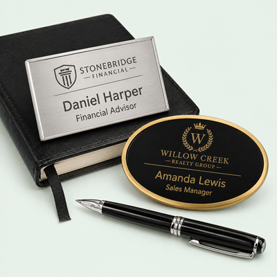 Engraved Metallic Badges