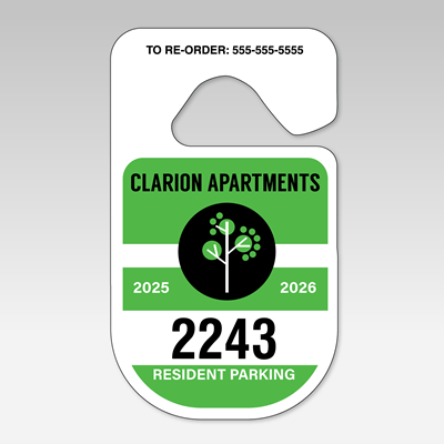 Parking Permit Tags (Spot Color)