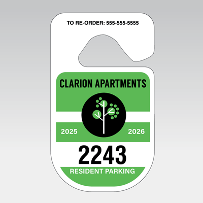 Parking Permit Tags (Spot Color)