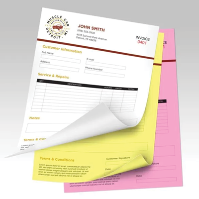 Quick & Short Run Carbonless / NCR Forms