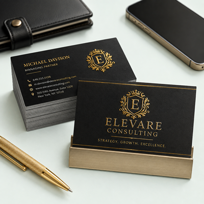 Raised Foil Business Cards