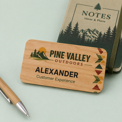 Full Color Wood Badges