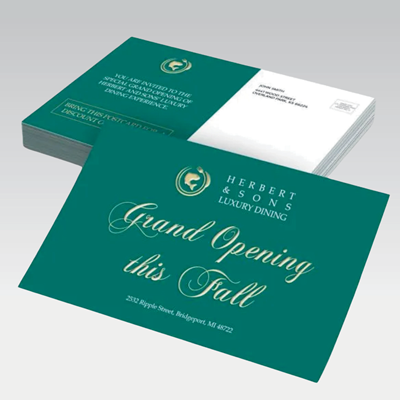 Raised Foil Postcards