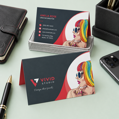 Fold Over Business Cards