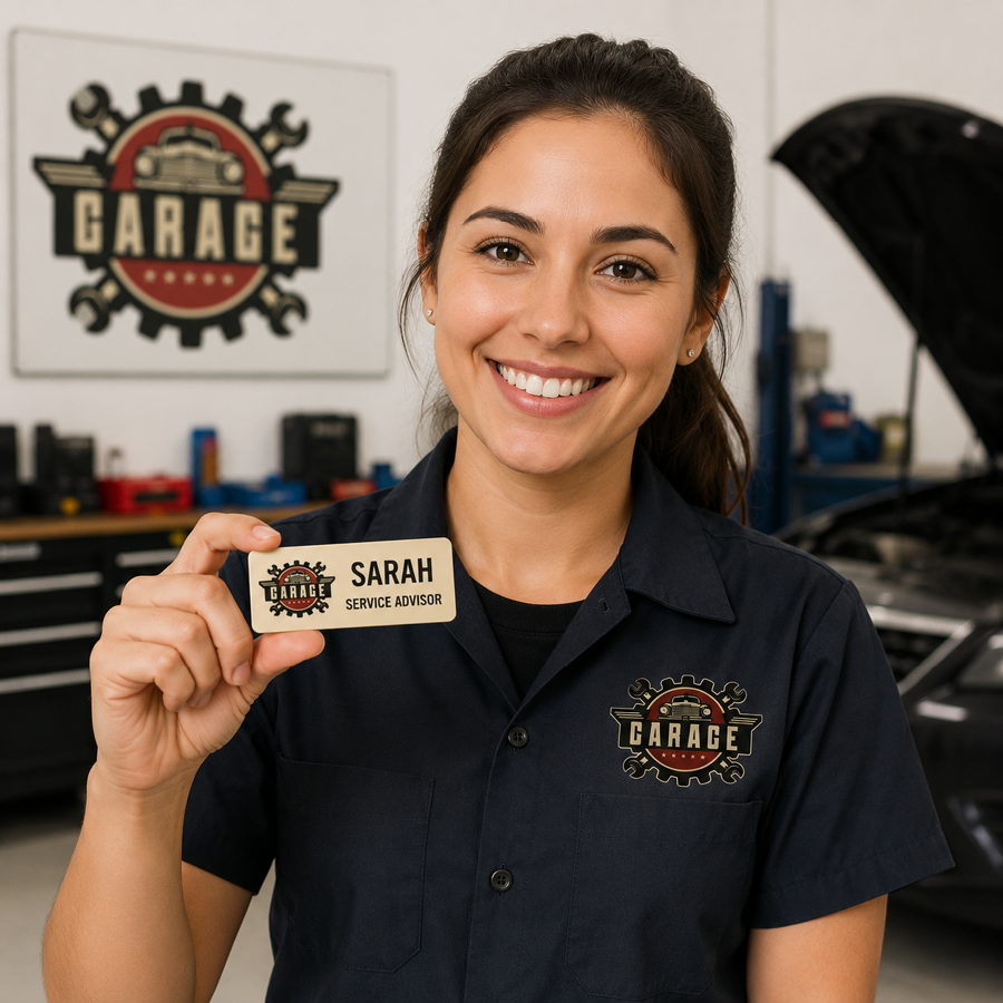 Automotive service advisor in a professional repair garage