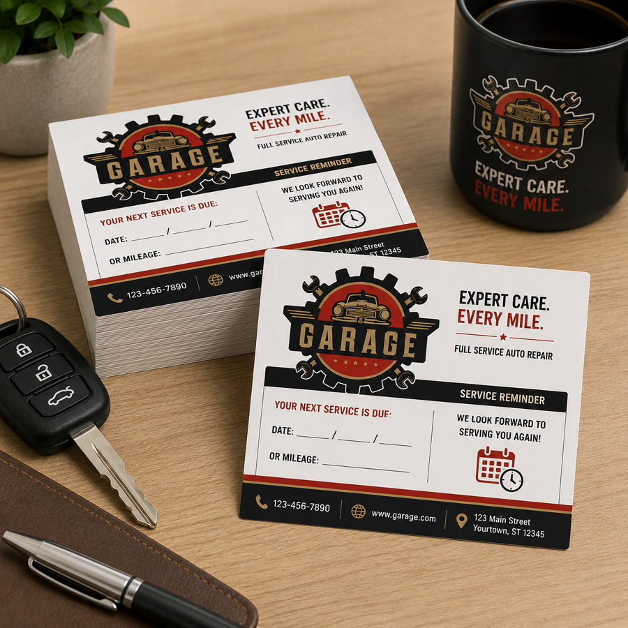 Service Reminder Cards